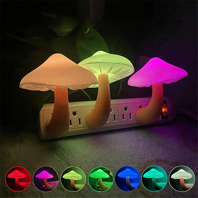 LED Mushroom Wall Socket Lamp