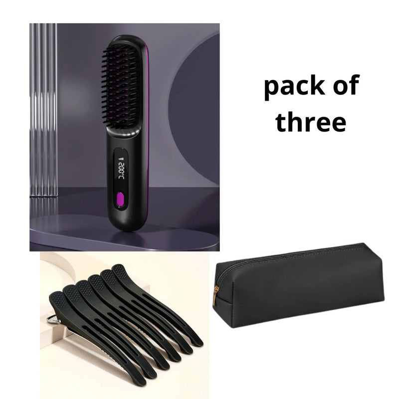 2-in-1 Wireless Hair Straightener